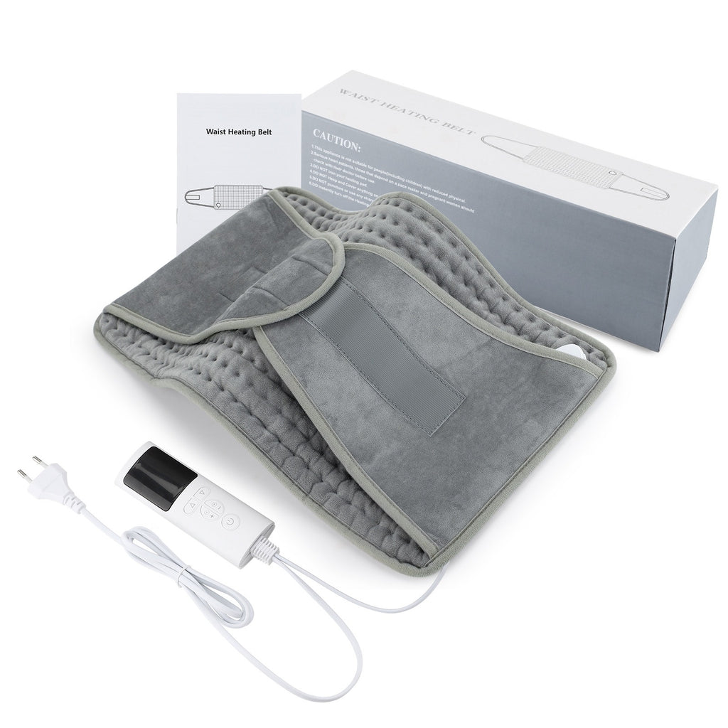 Contenido de la caja de la faja lumbar térmica: faja, mando y cargador