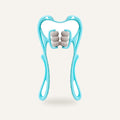 Masajeador de cuello manual de 6 rodillos Cervia en color azul